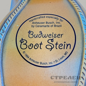 фото — кружка пивная, сапог «budweiser boot stein». бразилия